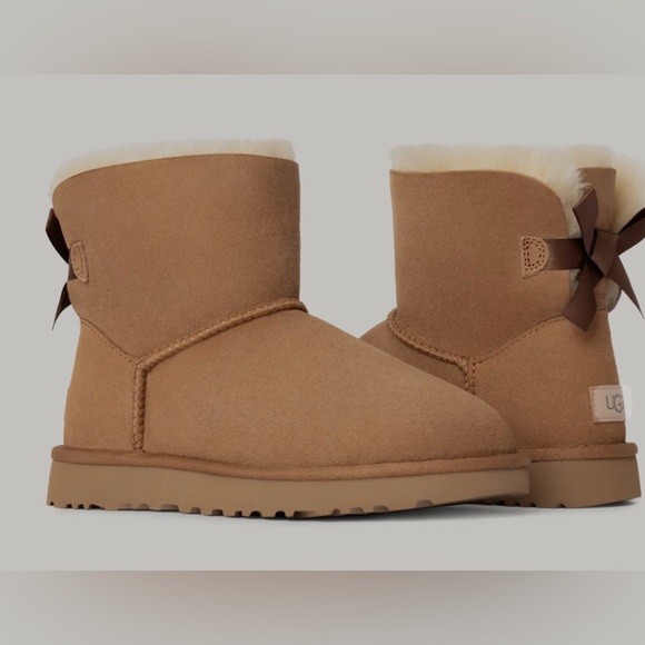UGG Shoes - UGG Mini Bailey Bow II Water Resistant /Chestnut/ Size 6 /NIB
